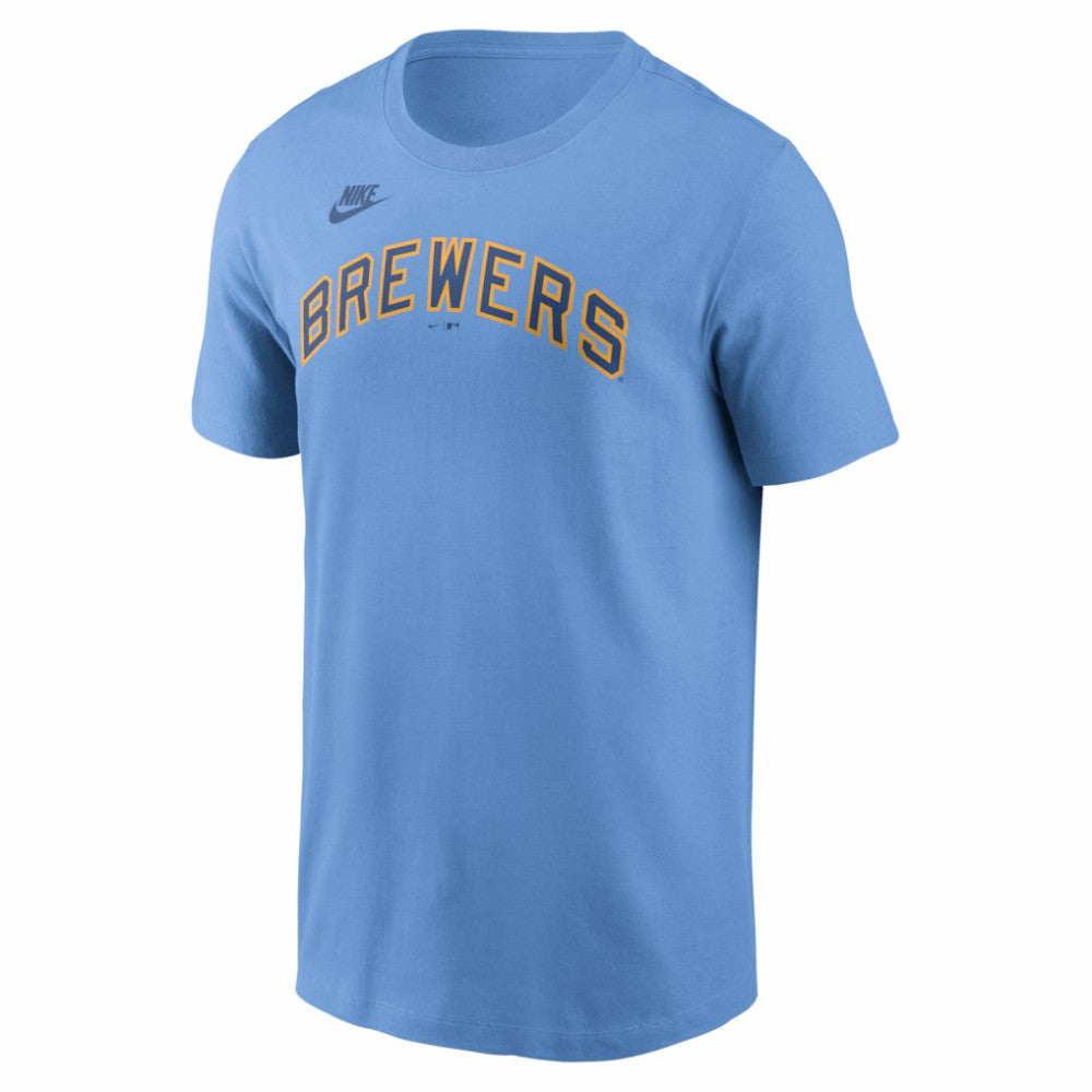 Robin Yount Milwaukee Brewers Cooperstown Collection Name & Number T-Shirt Powder Blue | Nike