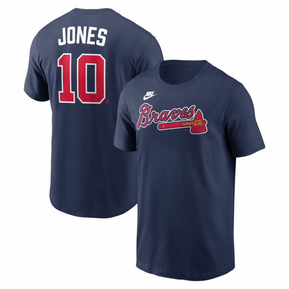 Chipper Jones Atlanta Braves Cooperstown Collection Name & Number T-Shirt Navy | Nike