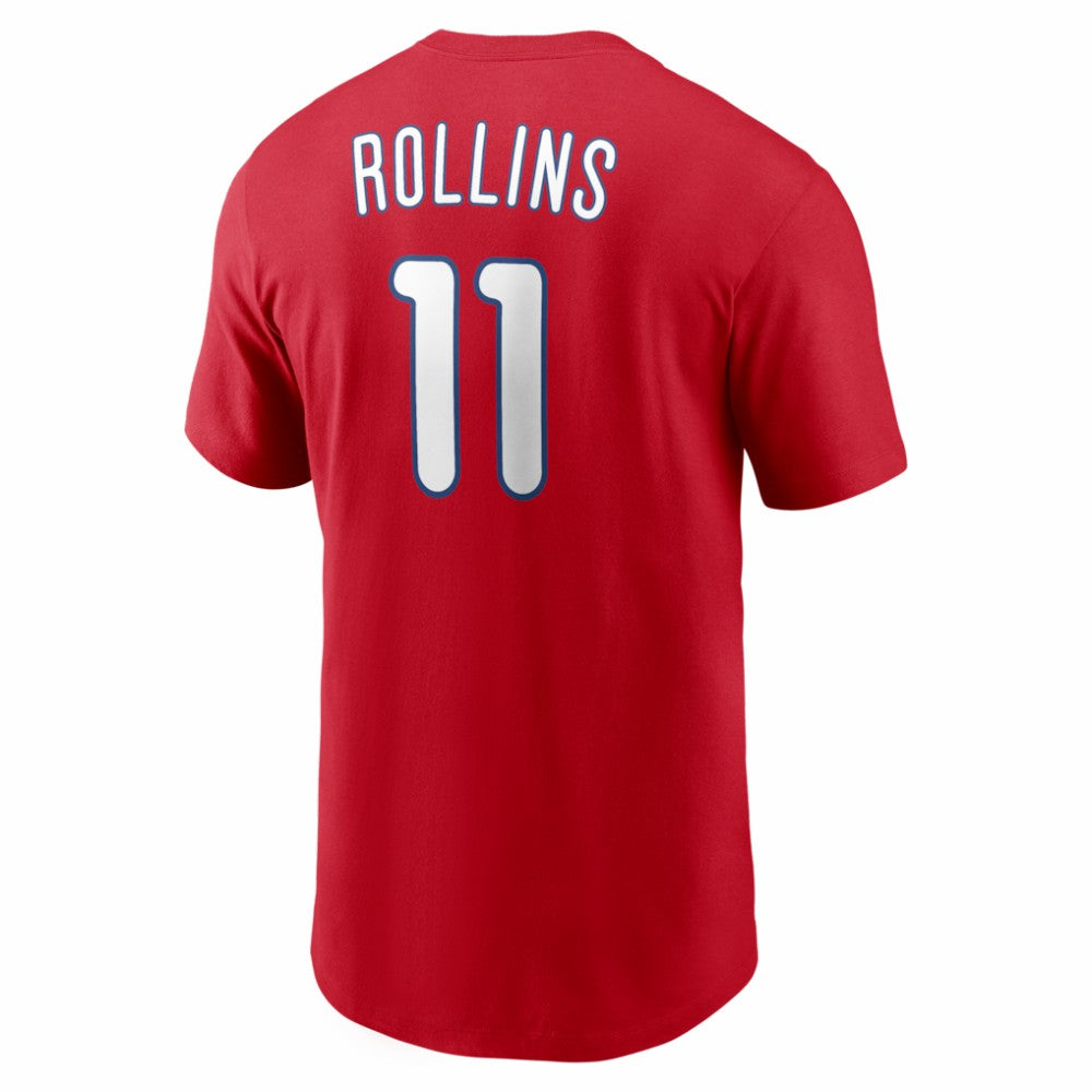 Jimmy Rollins Philadelphia Phillies Cooperstown Collection Name & Number T-Shirt Red | Nike