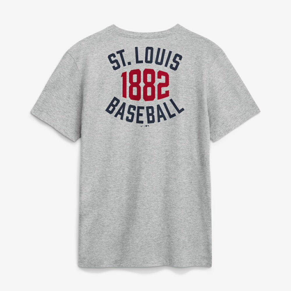 St. Louis Cardinals Cooperstown 2-Hit T-Shirt Heather Gray | Nike