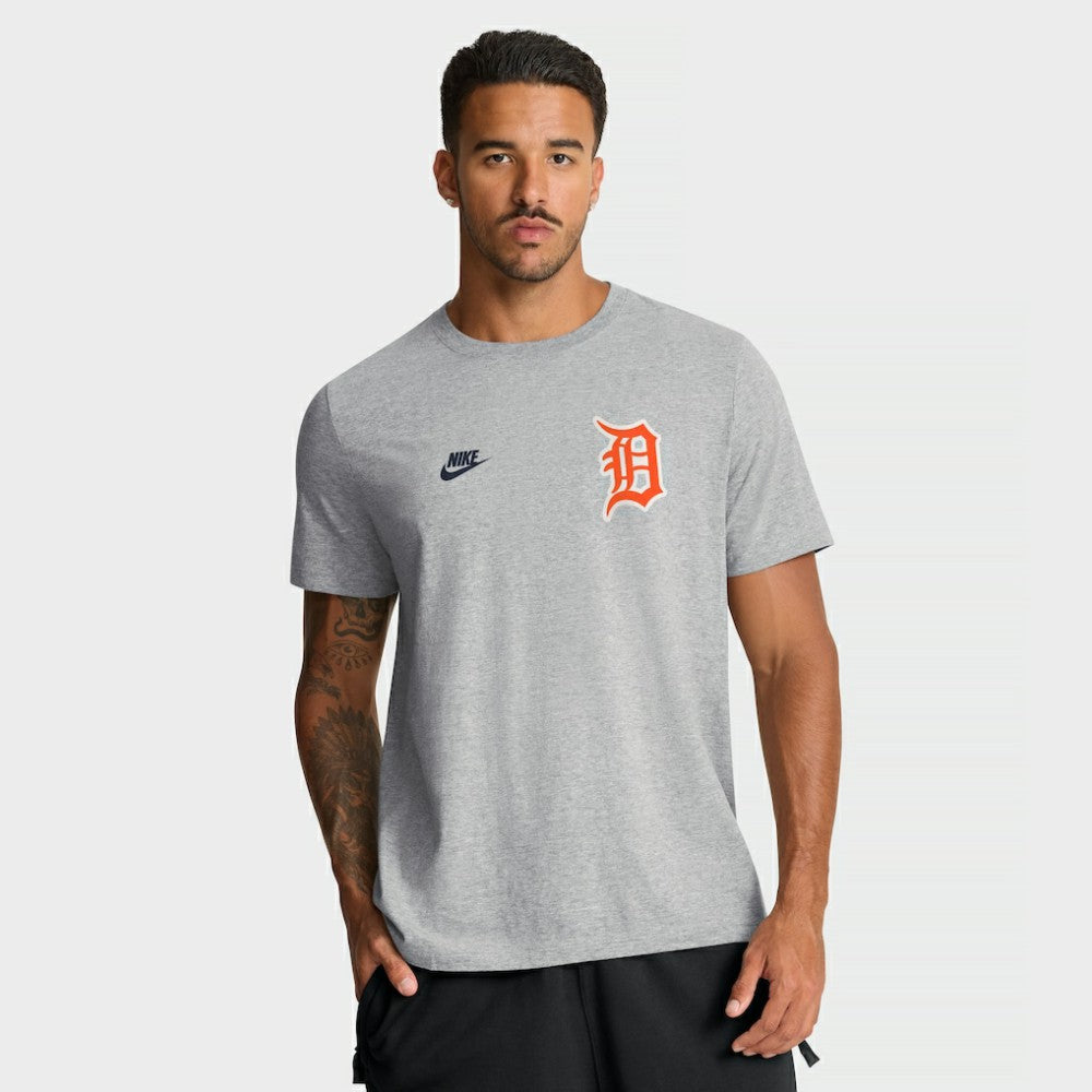 Detroit Tigers Cooperstown 2-Hit T-Shirt Heather Gray | Nike