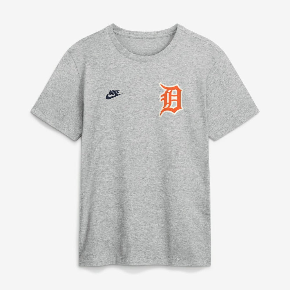 Detroit Tigers Cooperstown 2-Hit T-Shirt Heather Gray | Nike