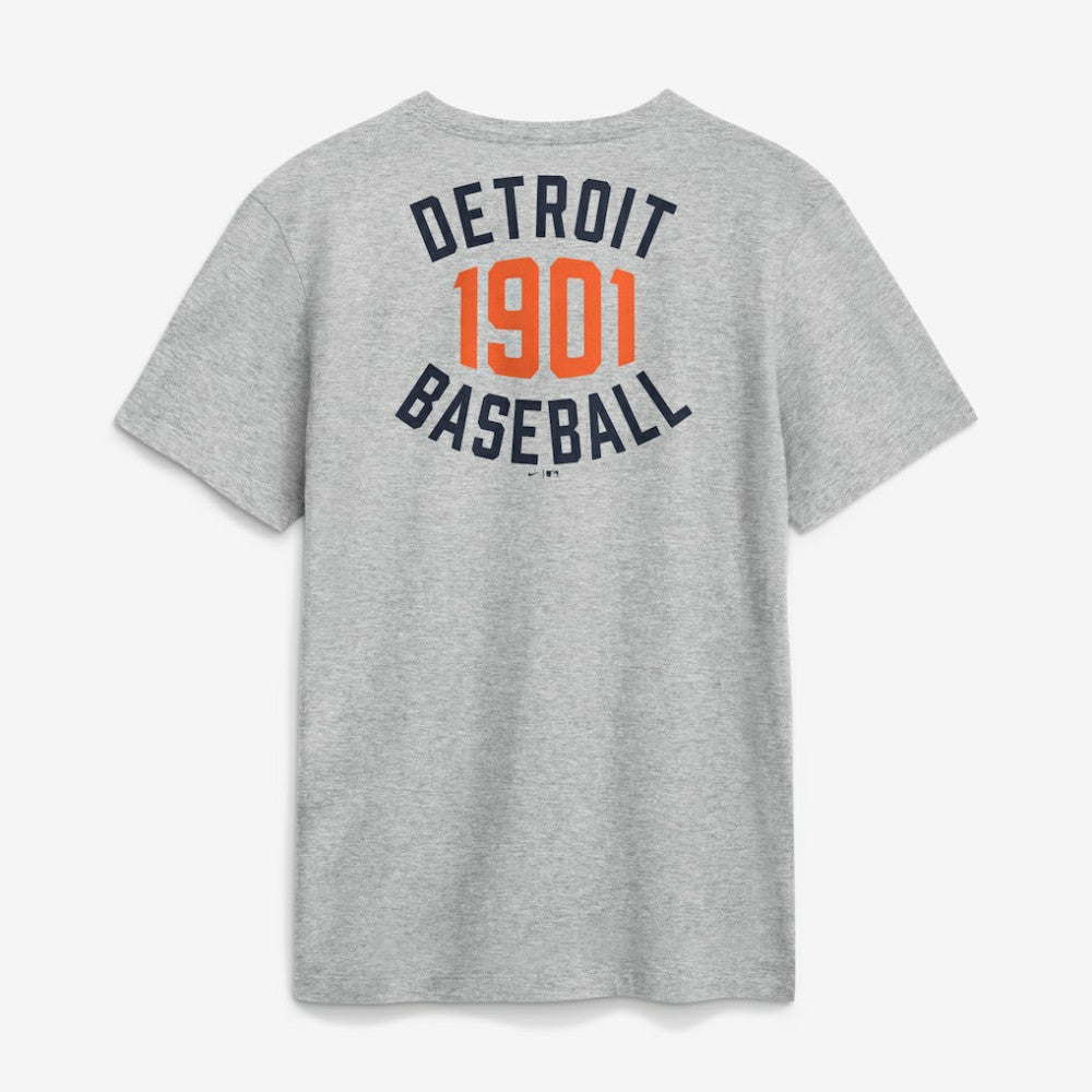 Detroit Tigers Cooperstown 2-Hit T-Shirt Heather Gray | Nike
