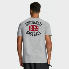 Cincinnati Reds Cooperstown 2-Hit T-Shirt Heather Gray | Nike