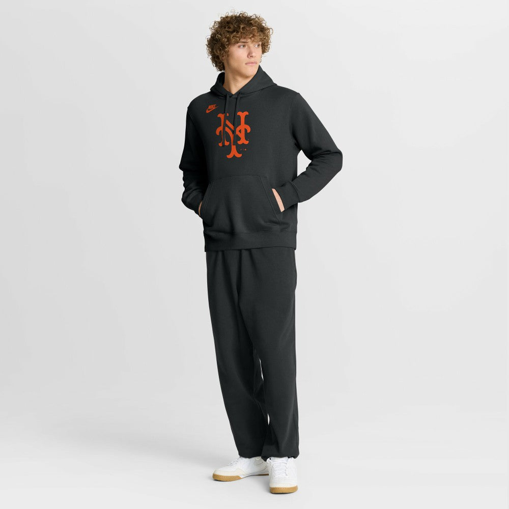 New York Mets Cooperstown Collection Logo Club Hoodie Black | Nike