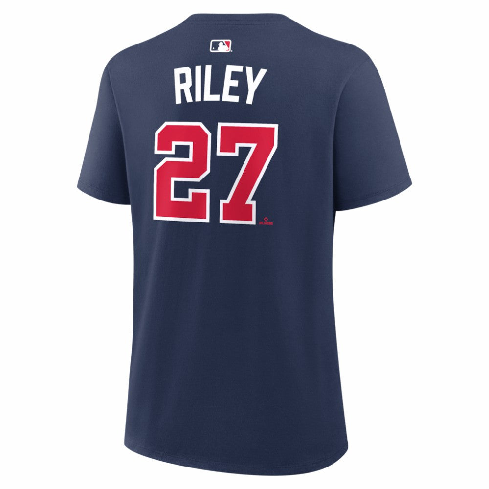 Austin Riley Atlanta Braves Women's Name & Number T-Shirt Navy | Nike