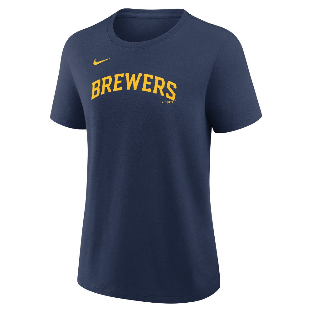 Christian Yelich Milwaukee Brewers Women's Name & Number T-Shirt Navy | Nike