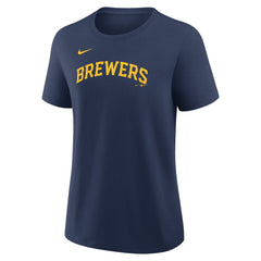 Christian Yelich Milwaukee Brewers Women's Name & Number T-Shirt Navy | Nike