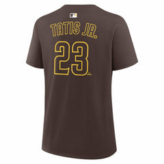 Fernando Tatis Jr. San Diego Padres Women's Name & Number T-Shirt Brown | Nike