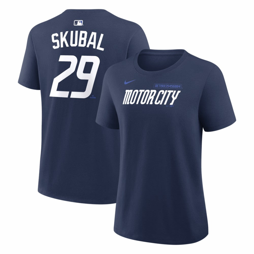 Tarik Skubal Detroit Tigers Women's City Connect Name & Number T-Shirt Navy | Nike