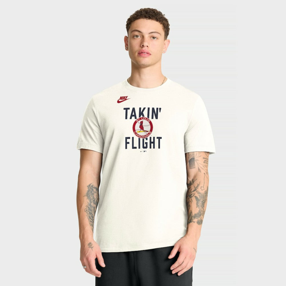 St. Louis Cardinals Cooperstown Collection ‘70s Inspired T-Shirt Cream | Nike
