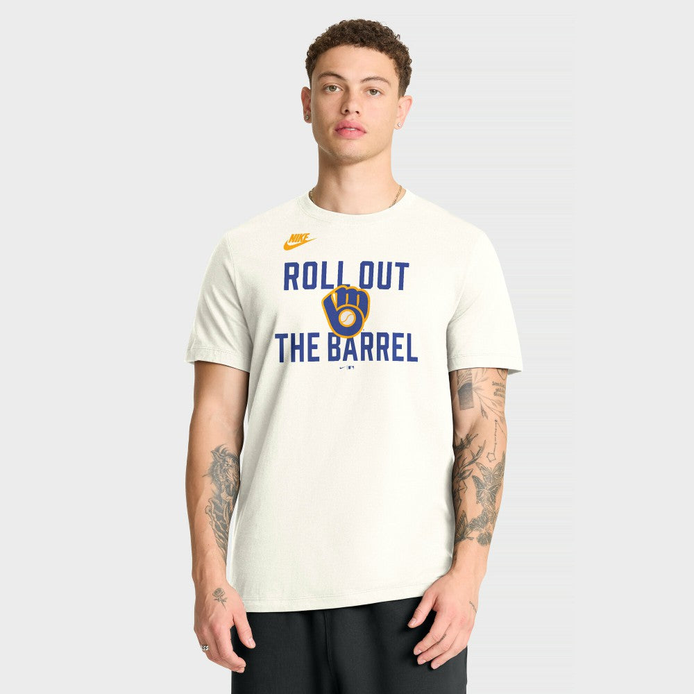 Milwaukee Brewers Cooperstown Collection ‘70s Inspired T-Shirt Cream | Nike