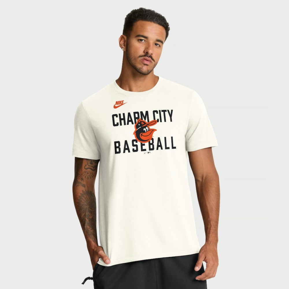 Baltimore Orioles Cooperstown Collection ‘70s Inspired T-Shirt Cream | Nike