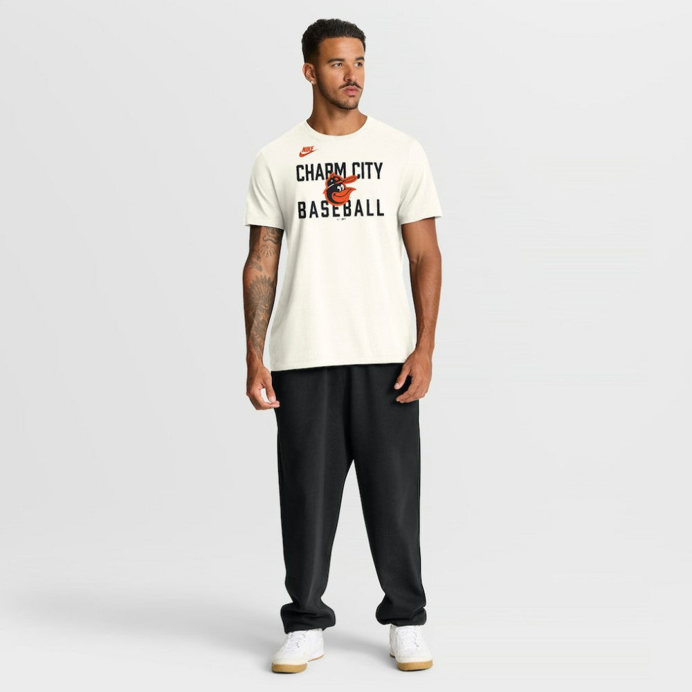 Baltimore Orioles Cooperstown Collection ‘70s Inspired T-Shirt Cream | Nike
