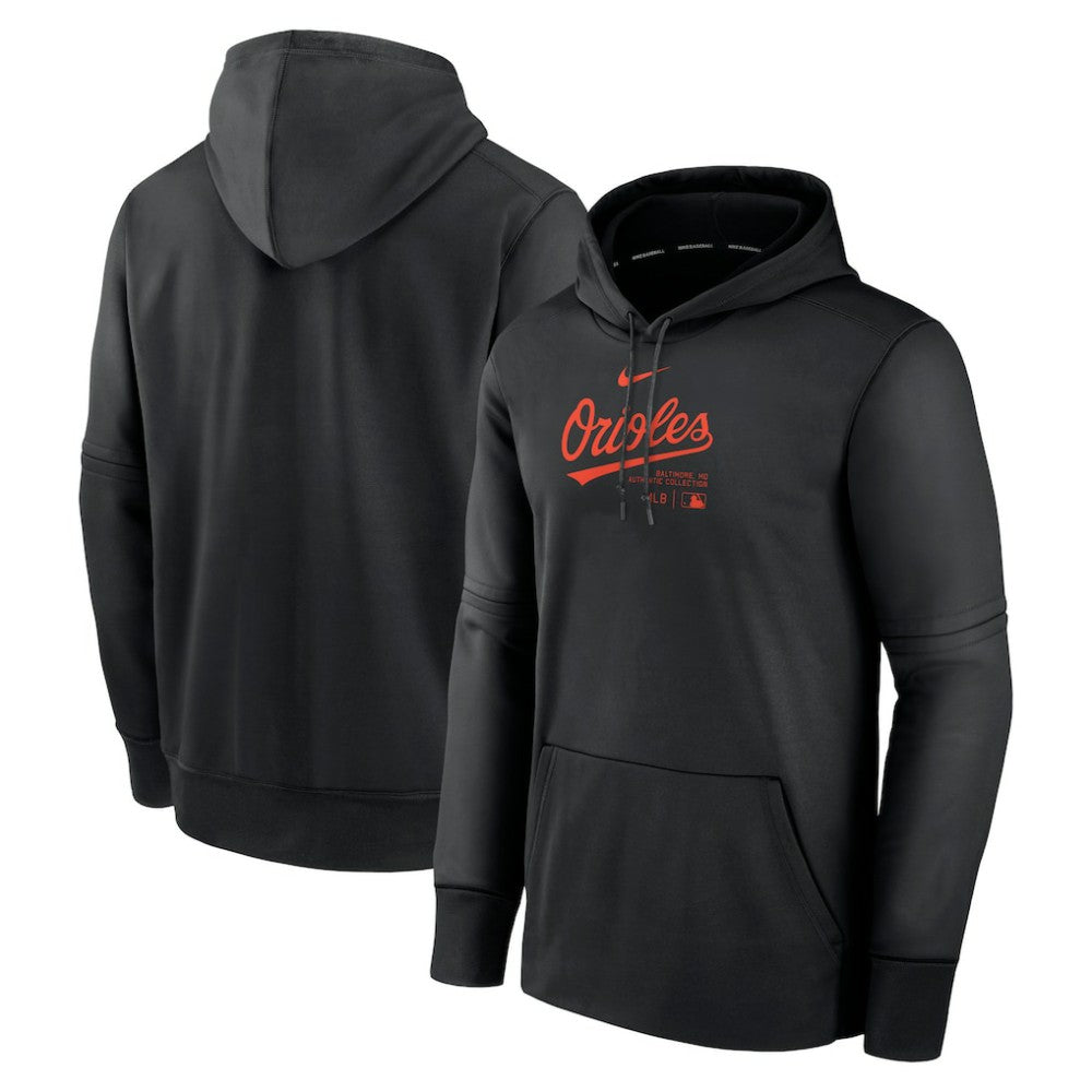 Baltimore Orioles Authentic Collection Practice Performance Pullover Hoodie Black | Nike