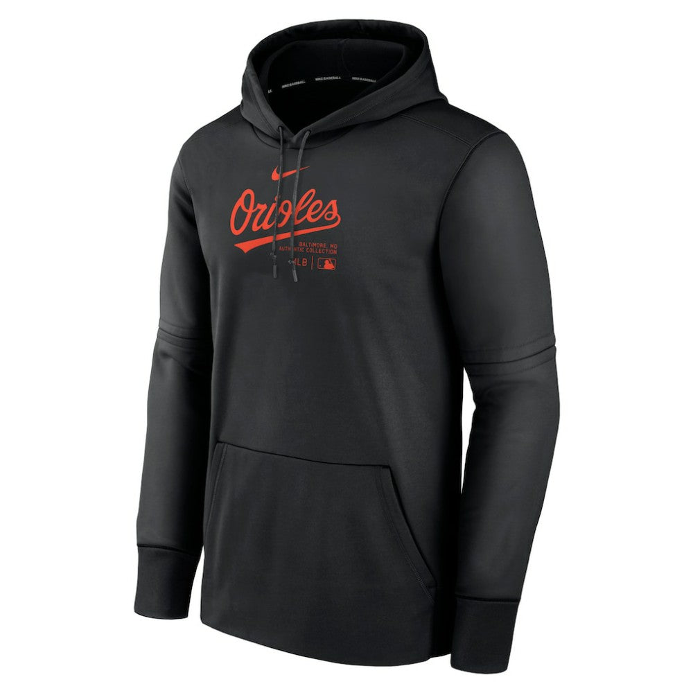 Baltimore Orioles Authentic Collection Practice Performance Pullover Hoodie Black | Nike