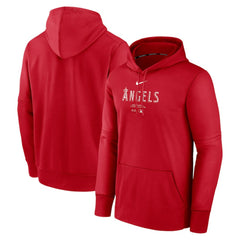 Los Angeles Angels Authentic Collection Practice Performance Pullover Hoodie Red | Nike