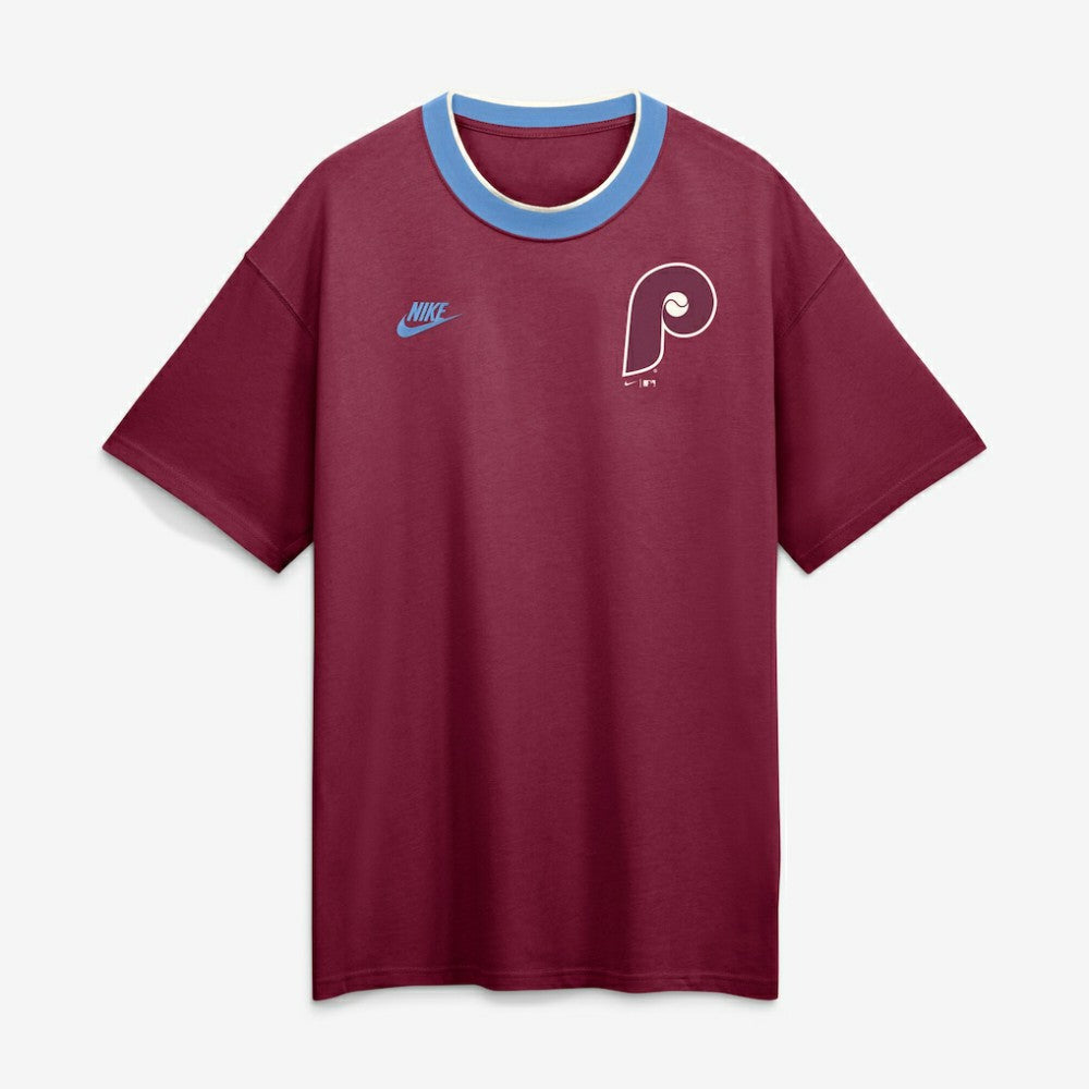 Philadelphia Phillies Cooperstown Collection Ringer T-Shirt Burgundy | Nike