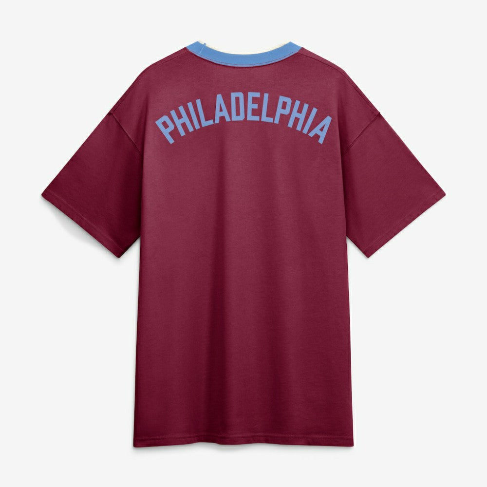 Philadelphia Phillies Cooperstown Collection Ringer T-Shirt Burgundy | Nike