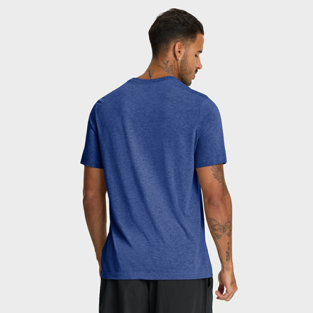Seattle Mariners Cooperstown Logo Tri-Blend T-Shirt Heather Royal | Nike