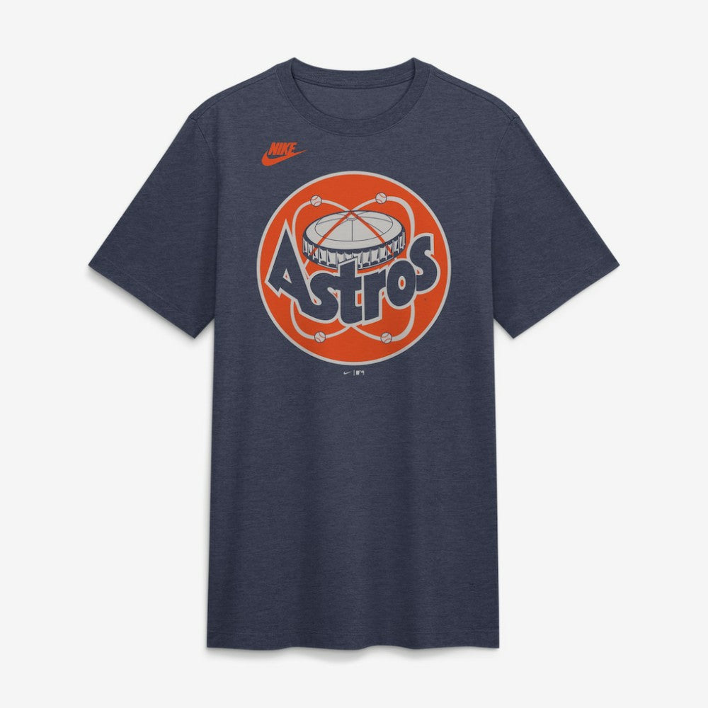Houston Astros Cooperstown Logo Tri-Blend T-Shirt Heather Navy | Nike
