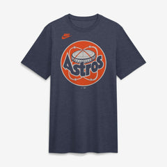 Houston Astros Cooperstown Logo Tri-Blend T-Shirt Heather Navy | Nike