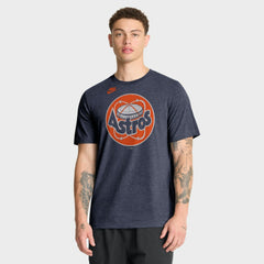 Houston Astros Cooperstown Logo Tri-Blend T-Shirt Heather Navy | Nike