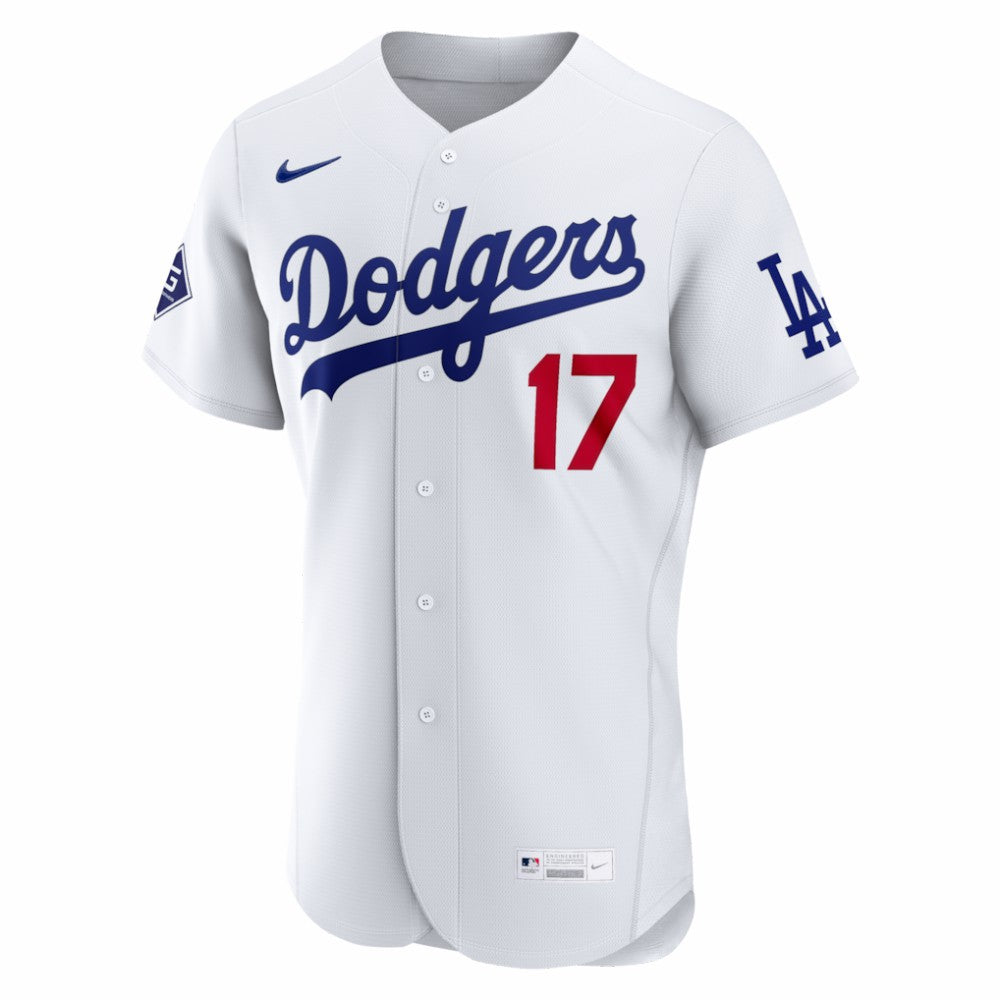 Shohei Ohtani Los Angeles Dodgers Home Authentic Sponsor Patch Jersey White | Nike