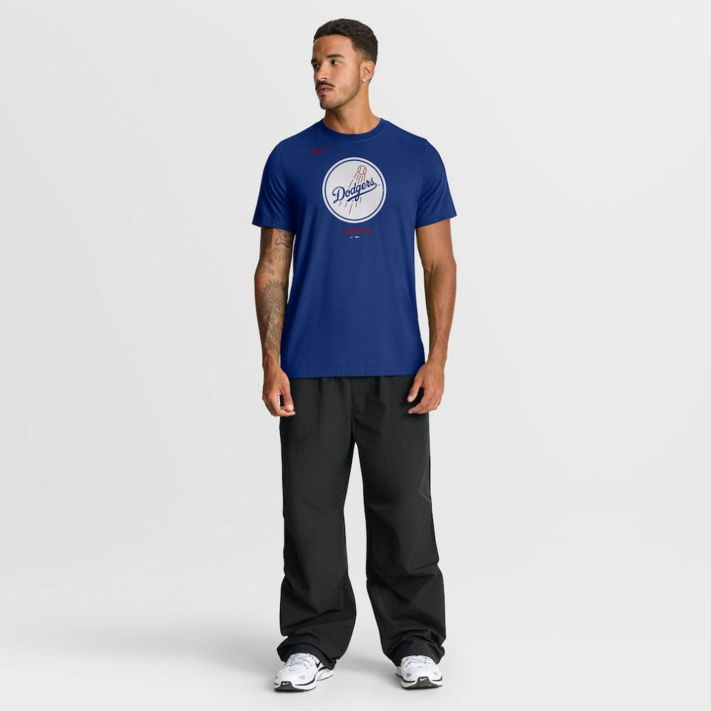 Los Angeles Dodgers Tri-Blend Logo T-Shirt Royal | Nike