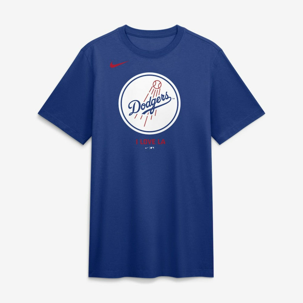 Los Angeles Dodgers Tri-Blend Logo T-Shirt Royal | Nike