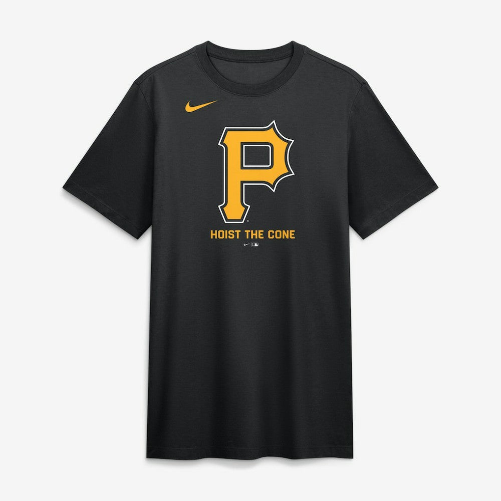 Pittsburgh Pirates Tri-Blend Logo T-Shirt Black | Nike