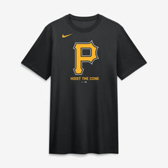 Pittsburgh Pirates Tri-Blend Logo T-Shirt Black | Nike