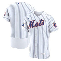 New York Mets Home Sponsor Patch Authentic Jersey White | Nike