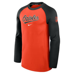 Baltimore Orioles Authentic Collection Game Time Dri-FIT Raglan Long Sleeve T-Shirt - Orange/Black | Nike