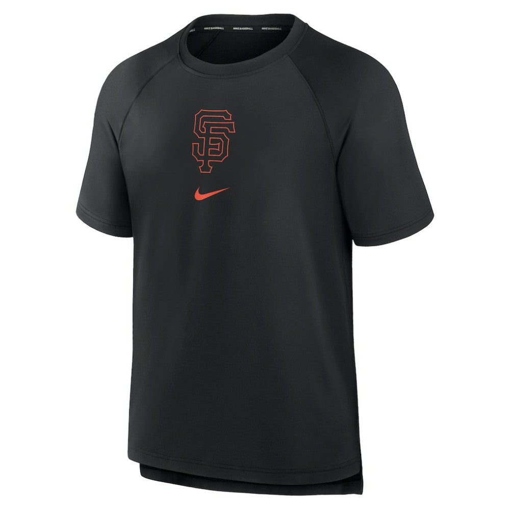 San Francisco Giants Authentic Collection Pregame Raglan Performance T-Shirt Black | Nike