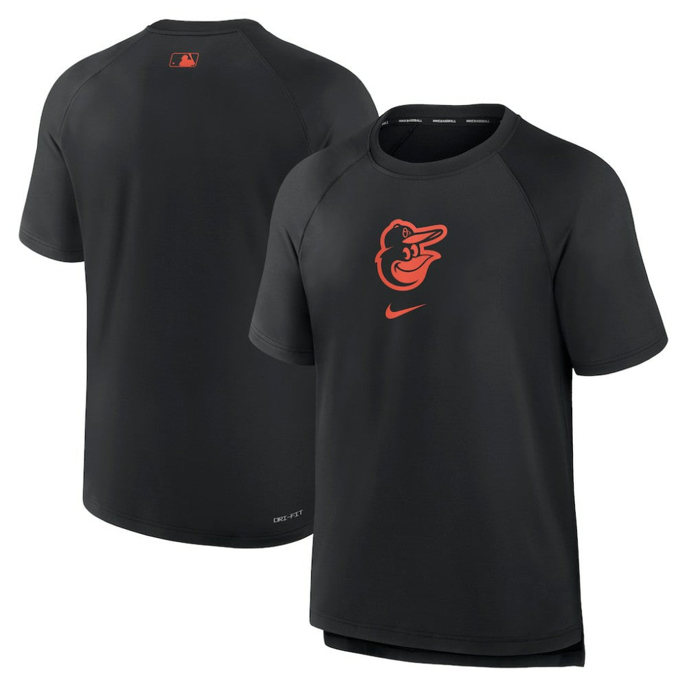 Baltimore Orioles Authentic Collection Pregame Raglan Performance T-Shirt Black | Nike