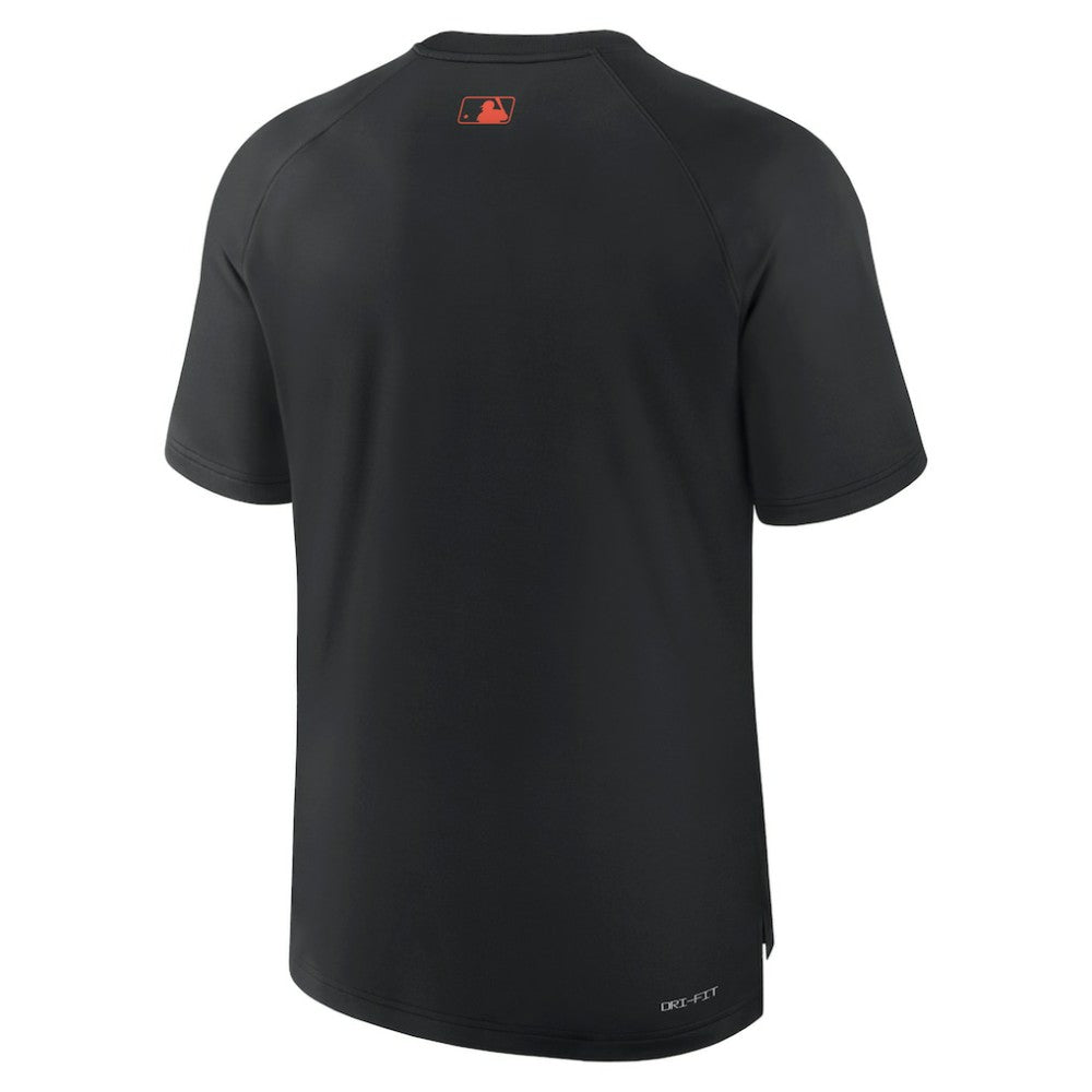 Baltimore Orioles Authentic Collection Pregame Raglan Performance T-Shirt Black | Nike