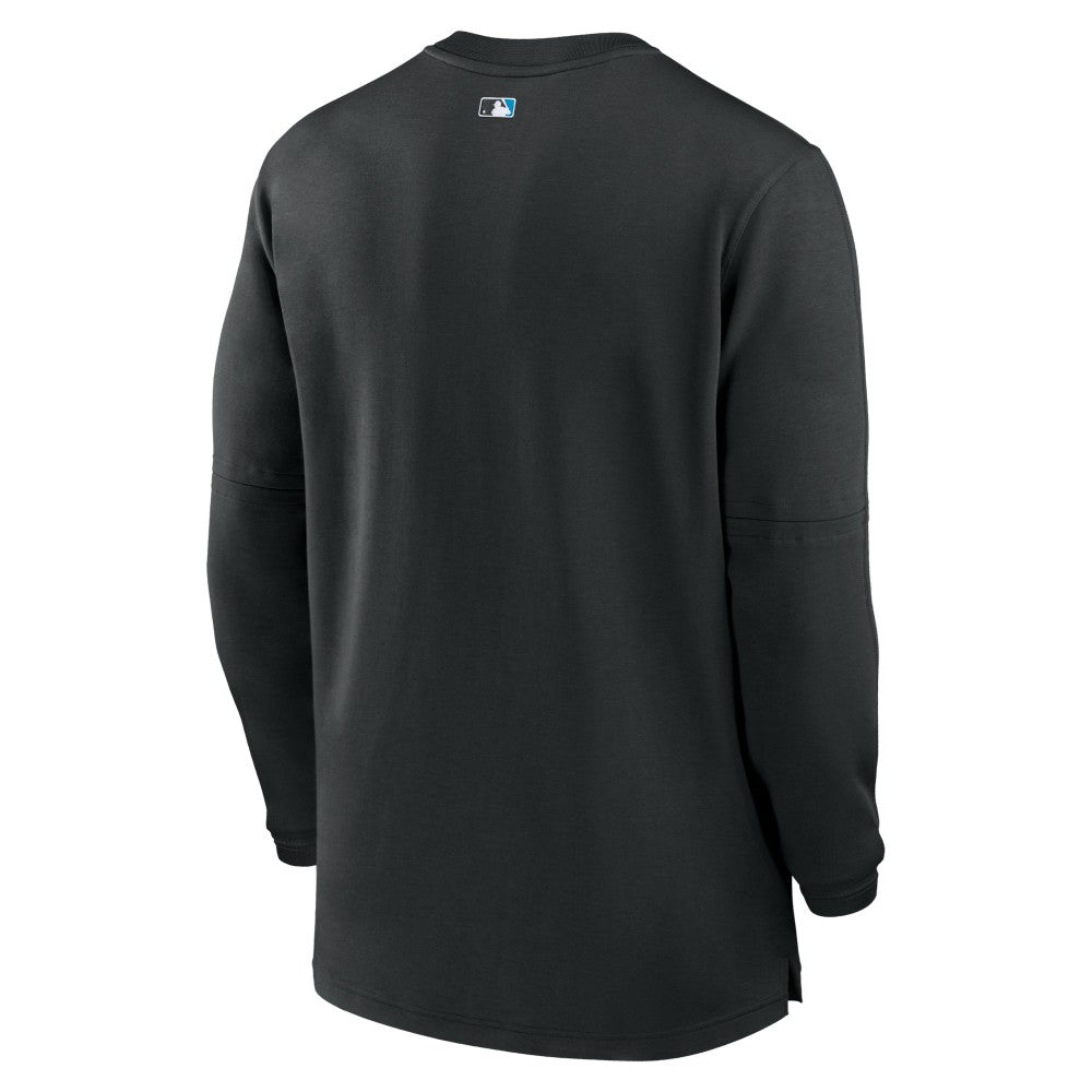 Miami Marlins Authentic Collection Game Time Performance Quarter-Zip Top Black | Nike