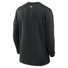 Miami Marlins Authentic Collection Game Time Performance Quarter-Zip Top Black | Nike