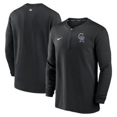Colorado Rockies Authentic Collection Game Time Performance Quarter-Zip Top Black | Nike