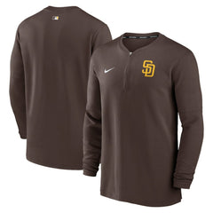 San Diego Padres Authentic Collection Game Time Performance Quarter-Zip Top Brown | Nike