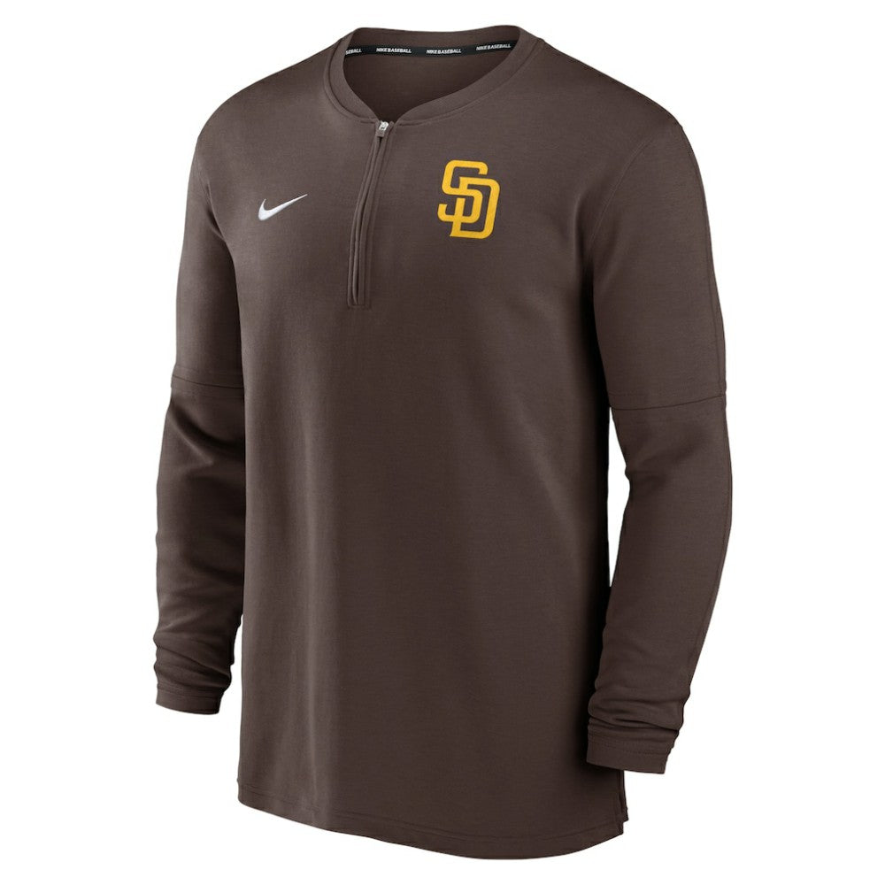 San Diego Padres Authentic Collection Game Time Performance Quarter-Zip Top Brown | Nike
