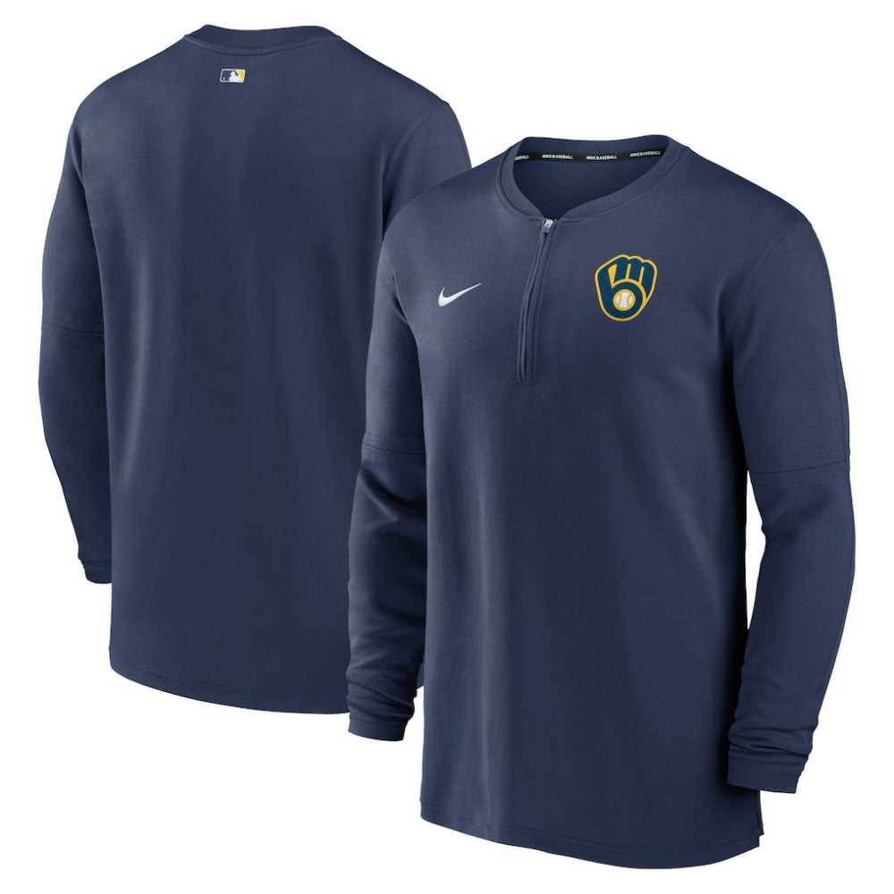 Milwaukee Brewers Authentic Collection Game Time Performance Quarter-Zip Top Navy | Nike