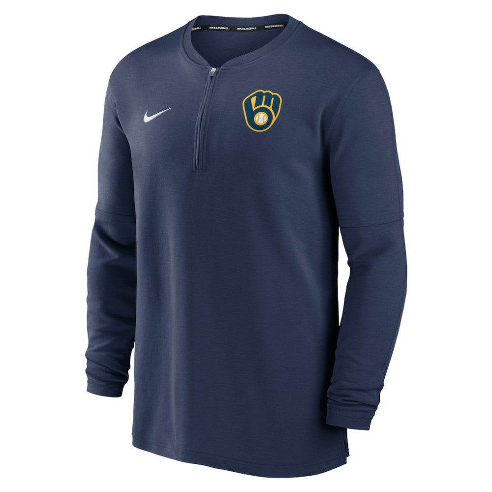 Milwaukee Brewers Authentic Collection Game Time Performance Quarter-Zip Top Navy | Nike