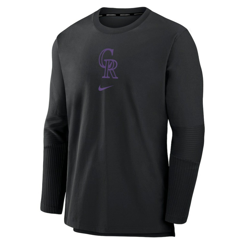Colorado Rockies Authentic Collection Player Dri-FIT Lightweight Pullover Black | Nike