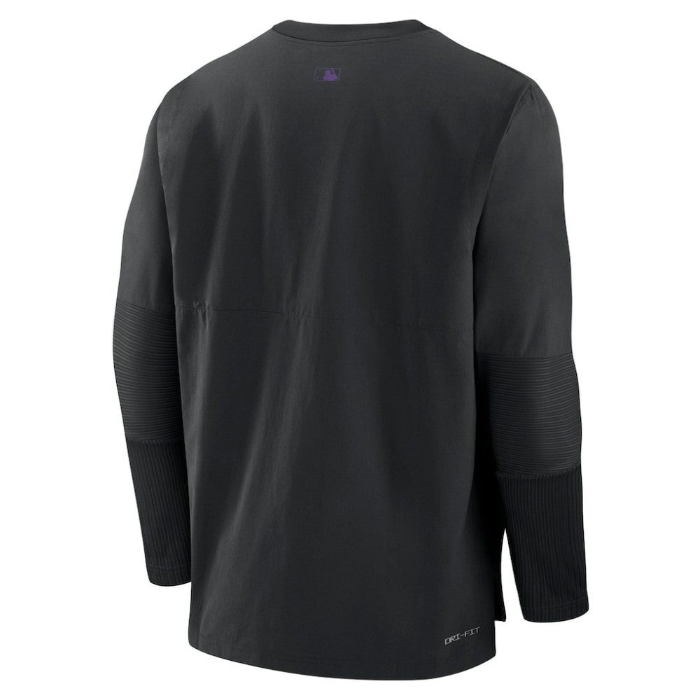 Colorado Rockies Authentic Collection Player Dri-FIT Lightweight Pullover Black | Nike