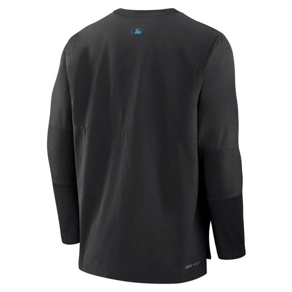 Miami Marlins Authentic Collection Player Dri-FIT Lightweight Pullover Black | Nike