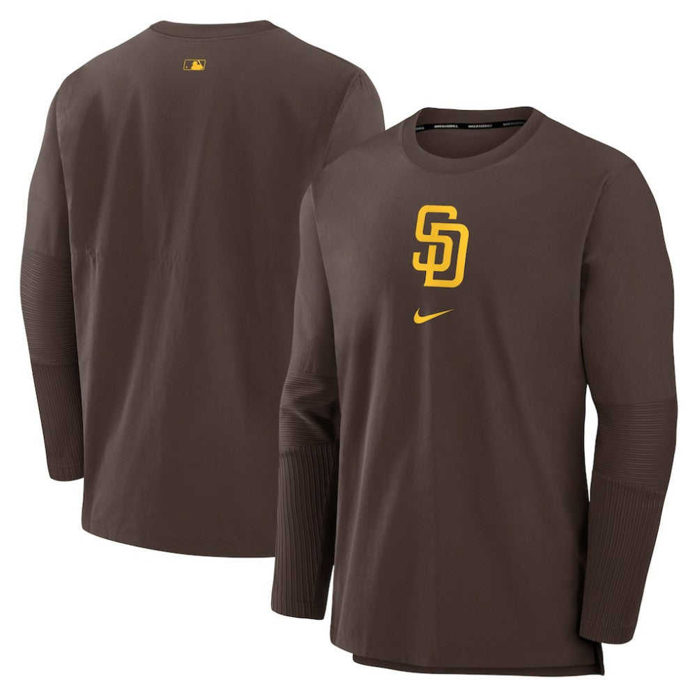 San Diego Padres Authentic Collection Player Dri-FIT Lightweight Pullover Brown | Nike