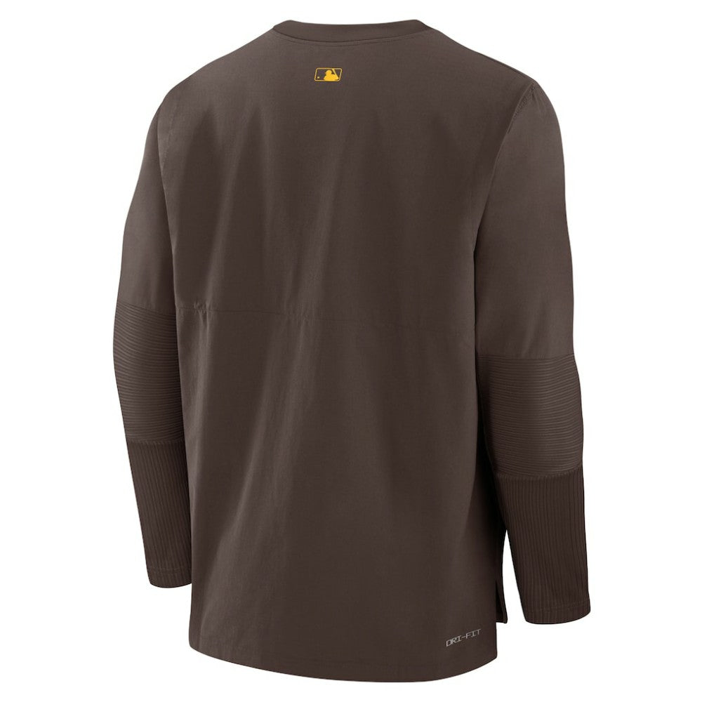 San Diego Padres Authentic Collection Player Dri-FIT Lightweight Pullover Brown | Nike