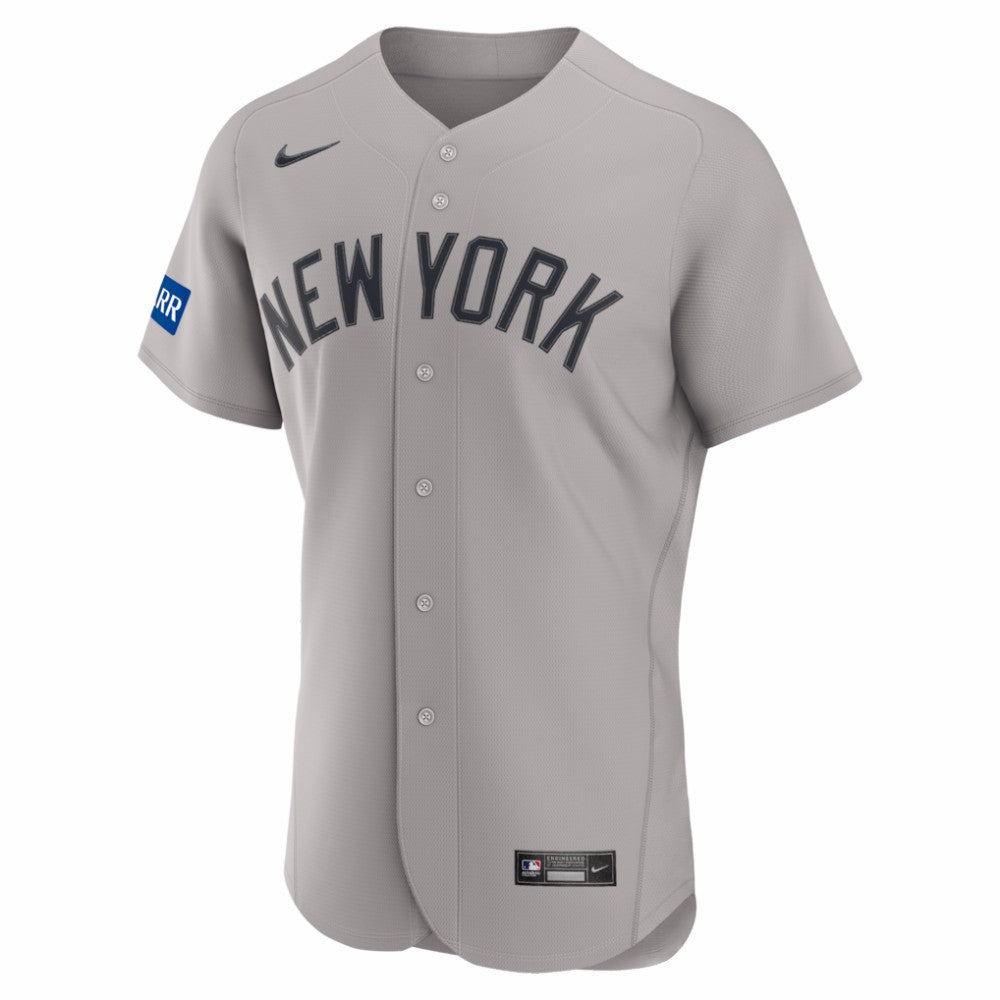 New York Yankees Road Sponsor Patch Authentic Jersey Gray | Nike